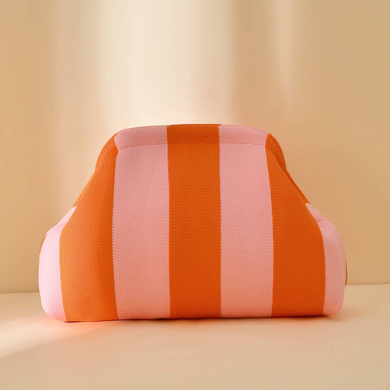 Stripe Clutch Bag Makeup