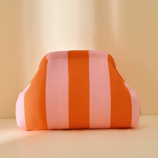 Stripe Clutch Bag Makeup