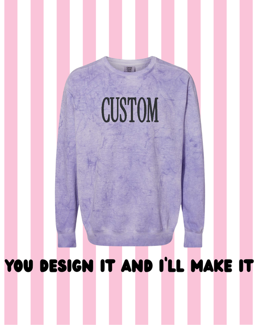Custom Splatter Shirt or Crew